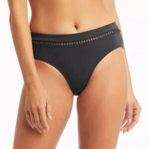 Sea Level Swim Lola Shimmer Mid Bikini Bottoms Size 10